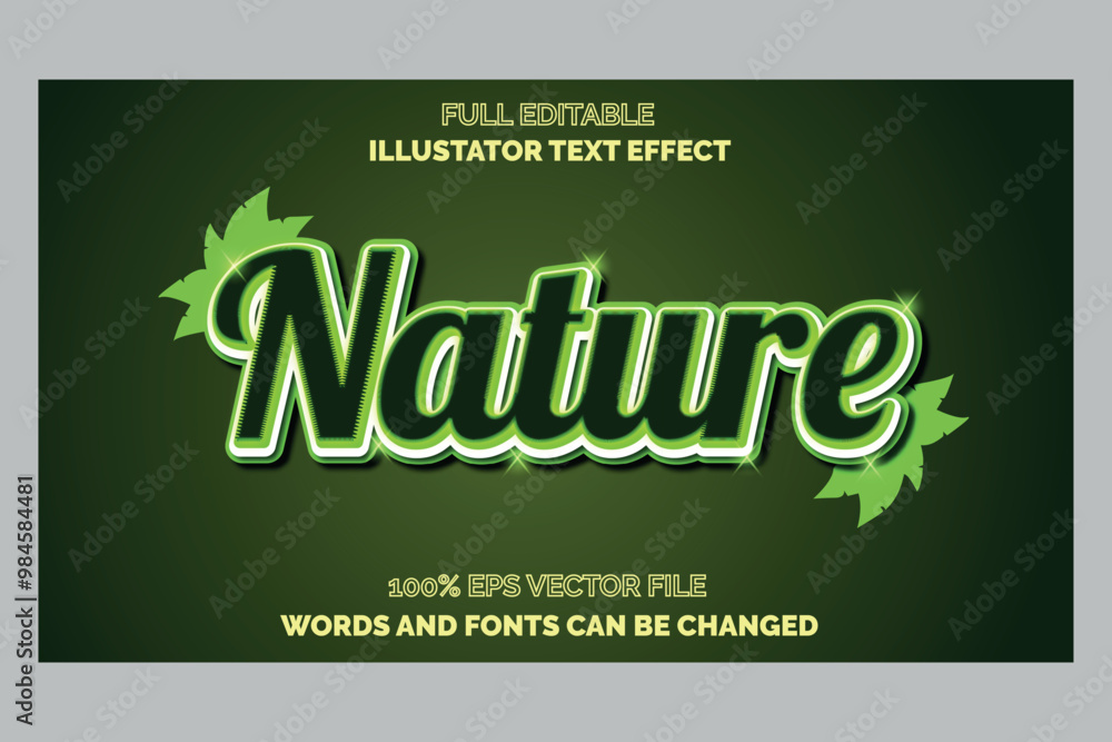 Fototapete editable text effect vector easy to customize lords text style theme.