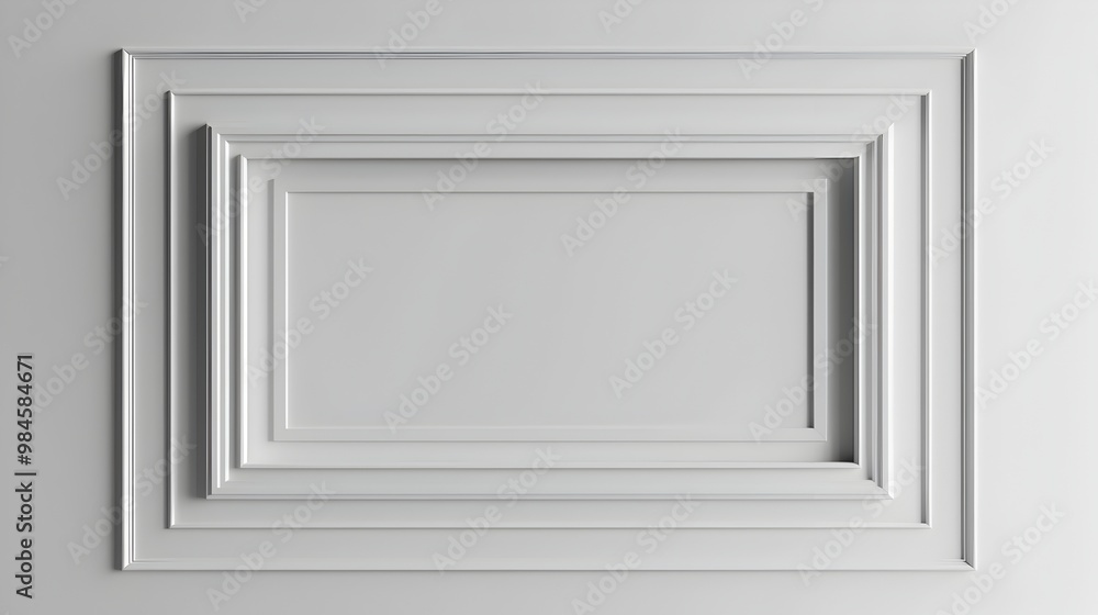 Poster elegant classic rectangle frame with double line detailing on white background long title elegant cl