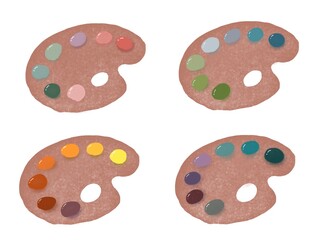 Four seasons image color palettes