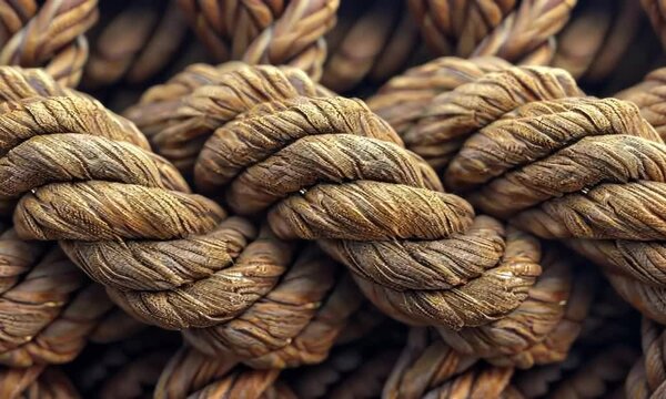 A close up of a rope with a brown color 4K Video