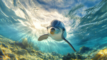 Playful Dolphin Fisheye