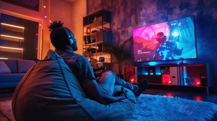 Obraz premium Man Playing Video Games