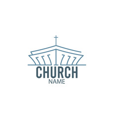 Naklejka premium vector church logo, building, unique, simple, eps 10
