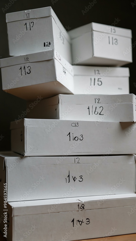 Poster stack of white boxes numbered 1 through 12.