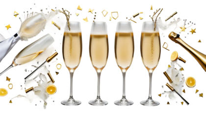  flutes toasting champagne champaign wine toast glasses celebration splashing clink flute white background dining banquet alcohol party holiday new year chinese new year wedding champaign wine toast