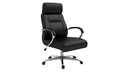Fototapeta premium Modern office chair isolated on a transparent background, PNG 