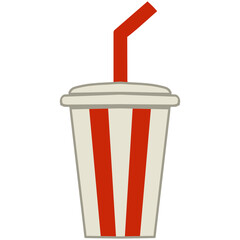 paper cup with straw