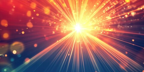 Abstract background with a light burst featuring an explosion of rays in a graphic illustration style
