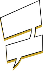 White speech bubble with transparent background