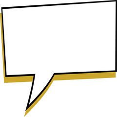 White speech bubble with transparent background