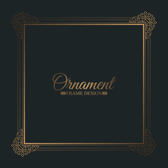 Elegant gold decorative frame design background