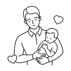 Fathers silhouette design