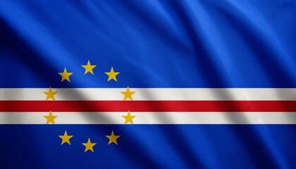 カーボヴェルデの国旗(waving national flag of  Cabo Verde.)

