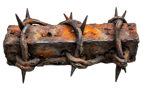 Booby trap with sharp spikes, Vietnam War guerrilla tactic