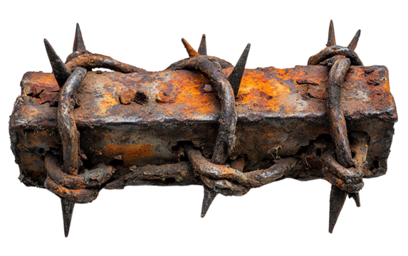 Booby trap with sharp spikes, Vietnam War guerrilla tactic