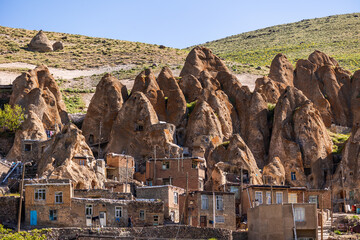 Iran historical rocky city Kandovan