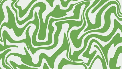 Abstract background of random green wave line texture. Green liquid abstract wallpaper