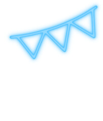 Party with Flag neon icon.