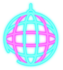 Disco Ball Neon Icon