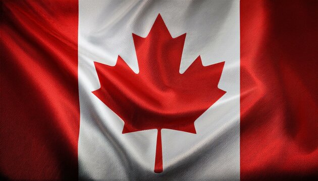 カナダの国旗(waving national flag of Canada.)
