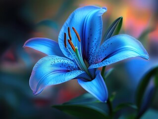 blue lily flower