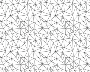 Seamless pattern from grid of triangles.  Geometric  black lines for wallpapers and textile.	
