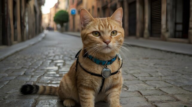 "Divertida escena de un gato y un perro vestidos como superh&eacute;roes, con capas y m&aacute;scaras, en poses valientes y decididas. Ideal para representar amistad, aventura y fantas&iacute;a entre mascotas