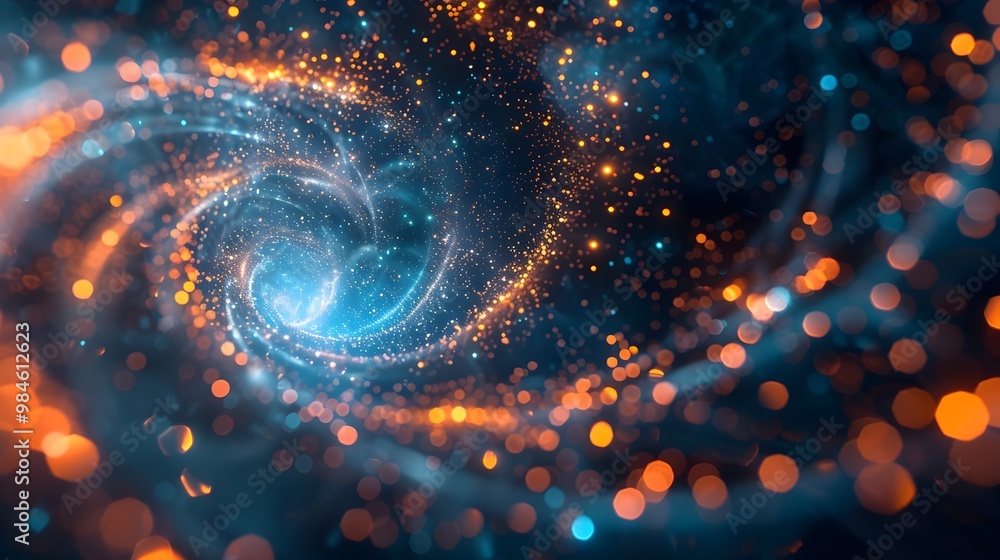 Canvas Prints vibrant cosmic neon spiral galaxy background for product display and branding concepts
