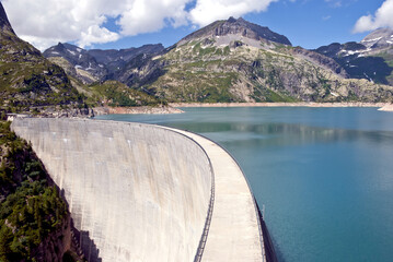 Emosson dam (Barrage d'Émosson) at swiss alps, Valais, Switzerland