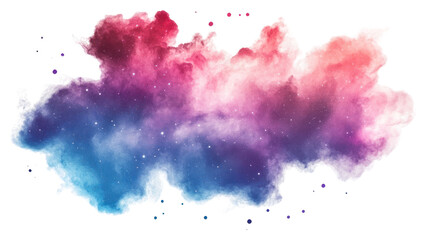 PNG Vibrant colorful abstract cosmic cloud