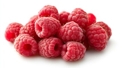 Raspberry on white