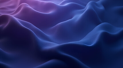 Obraz premium Abstract landscape of rolling fabric in purple and blue hues