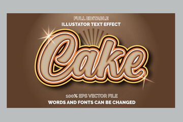 Modern Lettering graphic style Summer cake Editable fonts vector files