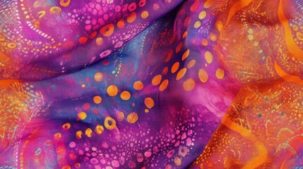 Digital textile print scarf Bandhani pattern