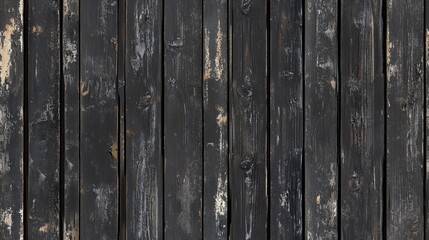 Fototapeta premium Black vintage painted plywood boards create an antique style background Grunge dark wood texture offers a seamless design for furniture Weathered and peeling painted hardwood adds to the decorativ