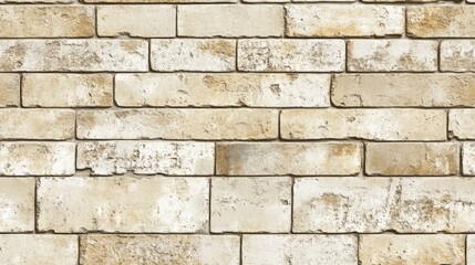 Fototapeta premium Beige brick wall seamless pattern