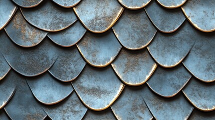 metal scales resembling armor with a textured background