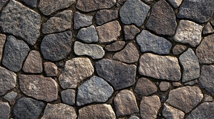 Obraz premium Paving stones displacement texture map for 3D material creation 8K high resolution seamless flooring texture 3D illustration