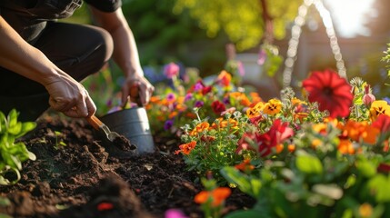 Gardening at Sunset