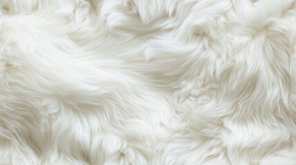 Obraz premium White fur texture background with close up details of wool