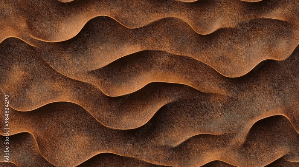 Wall mural Seamless abstract texture of brown leather