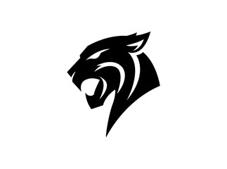 Panther logo design vector,black panther
