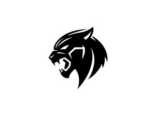 Fototapeta premium Panther logo design vector,black panther 