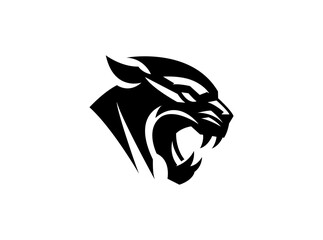 Panther logo design vector,black panther

