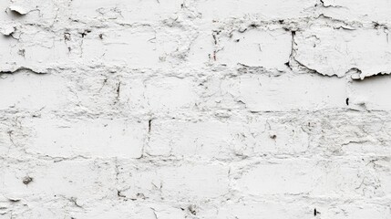 Obraz premium Weathered White Painted Brick Wall Texture with Bumps and Plaster Close up
