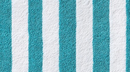 Fototapeta premium Turquoise and white striped towel cloth texture