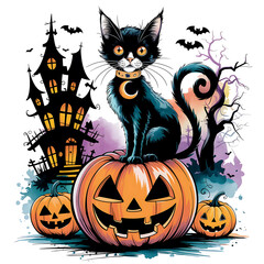 Happy Halloween for the banner greeting card social media post and background.