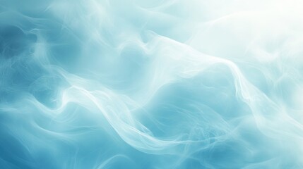 Obraz premium Abstract blue smoke background with soft curves and ethereal flow, creating a sense of tranquility and serenity, suitable for various designs.