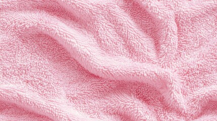 Fototapeta premium Close up texture of absorbent pink towel fabric Soft cotton towel detail