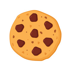 Cookie logo design. Cookie vector on white background. Cookie chocolate chip.